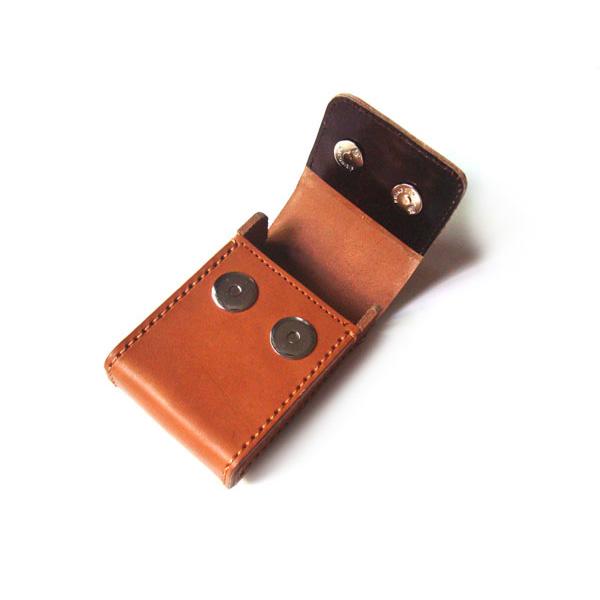 Cool Handmade Brown Leather Mens Cigarette Case with Belt Loop for Men