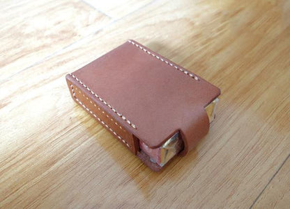 Cool Handmade Brown Leather Mens Cigarette Case for Men