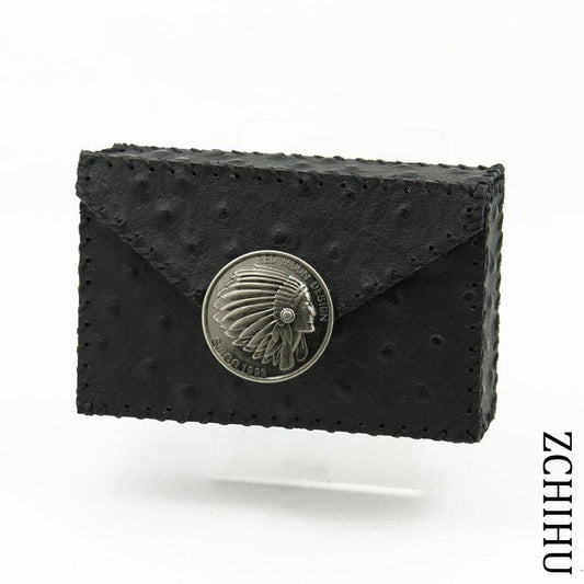 Cool Handmade Leather Mens Black Indian Cigarette Holder Case for Men