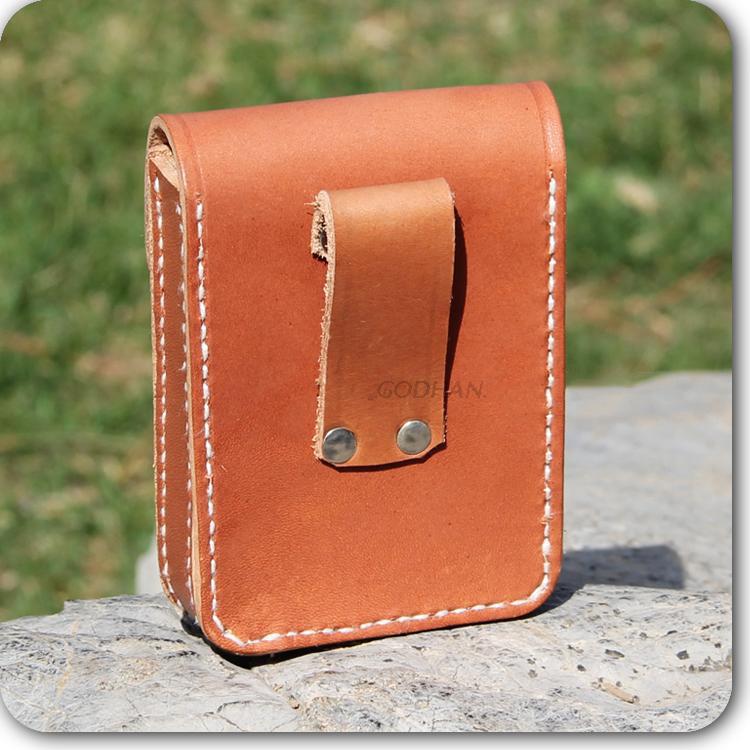 Cool Leather Mens Cigarette Case with Belt Loop Cigarette Holder for Men