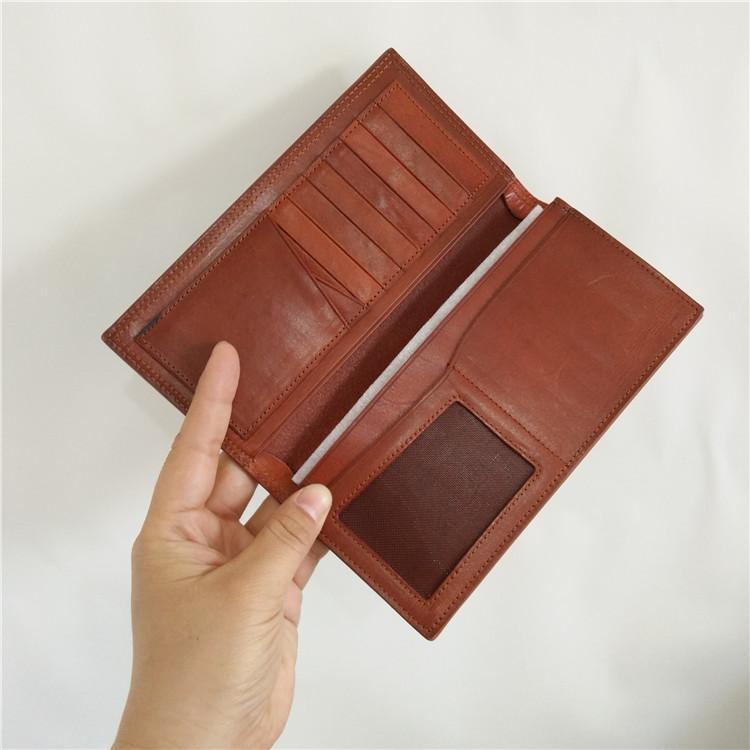 [On Sale] Handmade Vintage Mens Leather Long Wallets Cool Long Wallet for Men