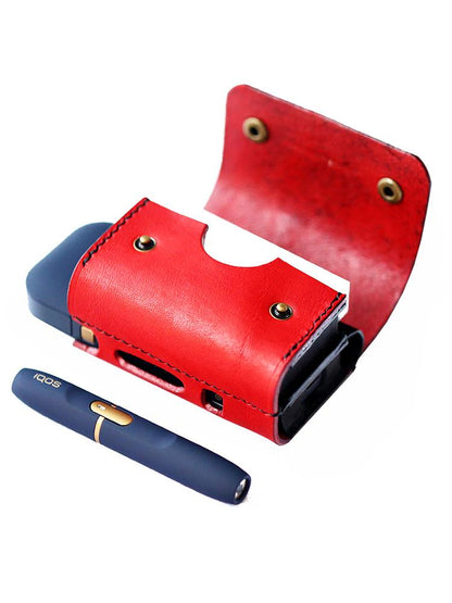 Cool Leather Mens IQOS Cigarette Case With Belt Clip IQOS Holder for Men