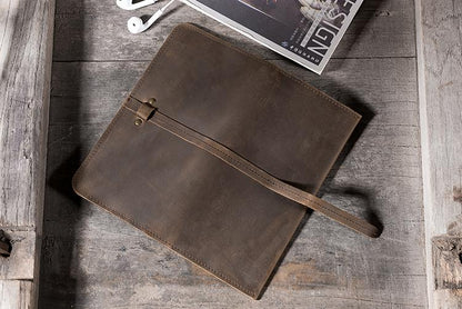 Handmade Leather Mens Clutch Wallet Cool Leather Wallet Long Phone Wallets for Men