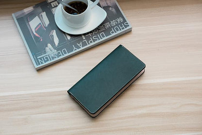 Handmade Leather Mens Clutch Wallet Cool Leather Wallet Long Phone Wallets for Men Women