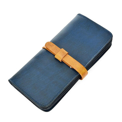 [On Sale] Handmade Vintage Mens Leather Long Wallets Cool Long Wallet for Men