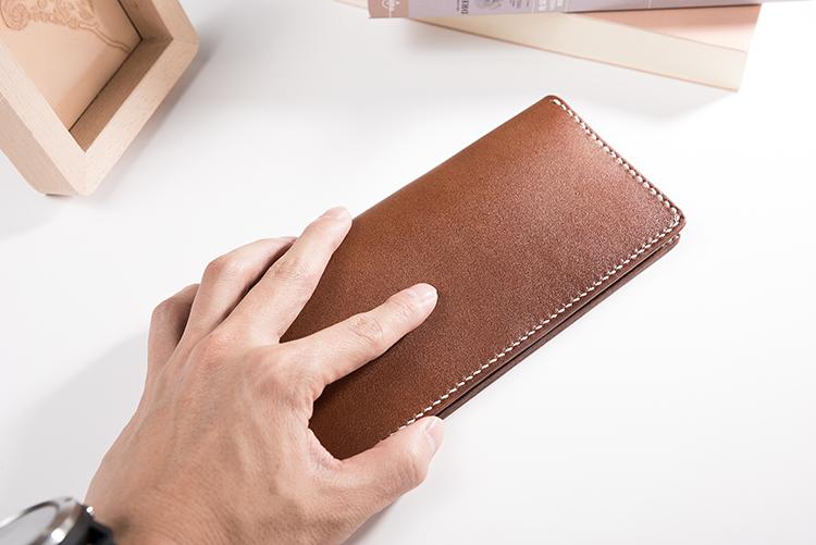 Handmade Leather Mens Clutch Wallet Cool Leather Wallet Long Phone Wallets for Men