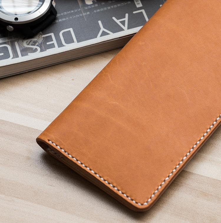 Handmade Leather Mens Clutch Wallet Cool Leather Wallet Long Phone Wallets for Men Women