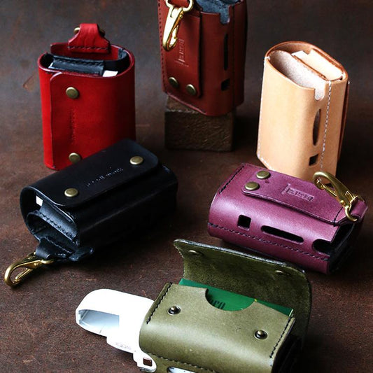 Cool Leather Mens IQOS Cigarette Case With Belt Clip Loop IQOS Holder for Men