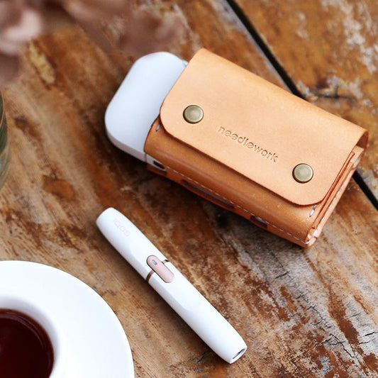 Cool Leather Mens IQOS Cigarette Case With Belt Clip IQOS Holder for Men