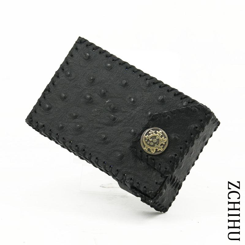 Handmade Cool Leather Mens Vintage Black Cigarette Holder Case Cigarette Holder for Men