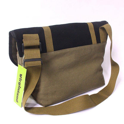 Black Green Canvas Large Messenger Bag Crossbody Bag Black Canvas Satchel Bag For Men