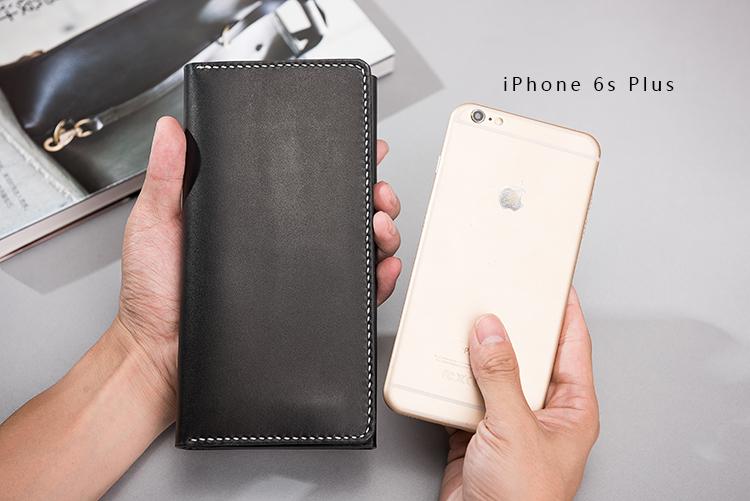 Handmade Leather Mens Clutch Wallet Cool Leather Wallet Long Phone Wallets for Men