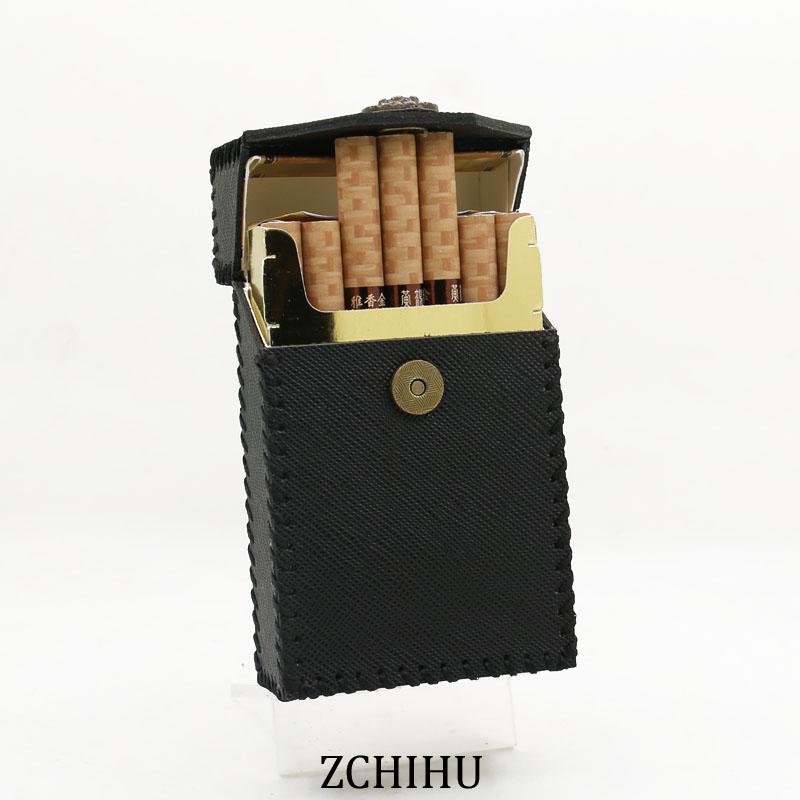 Handmade Cool Leather Womens Black Cigarette Holder Case Cigarette Holder for Women