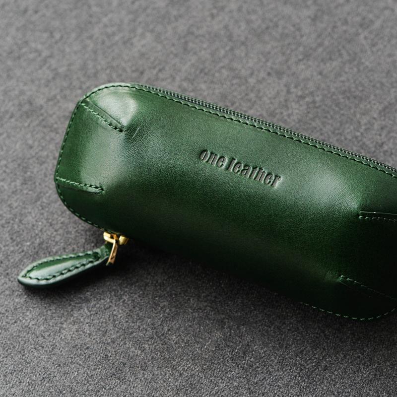 Cool Leather Mens Leather Tobacco Pipe Case Zipper Tobacco Pipe Case for Men