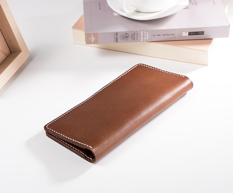 Handmade Leather Mens Clutch Wallet Cool Leather Wallet Long Phone Wallets for Men