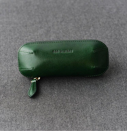 Cool Leather Mens Leather Tobacco Pipe Case Zipper Tobacco Pipe Case for Men