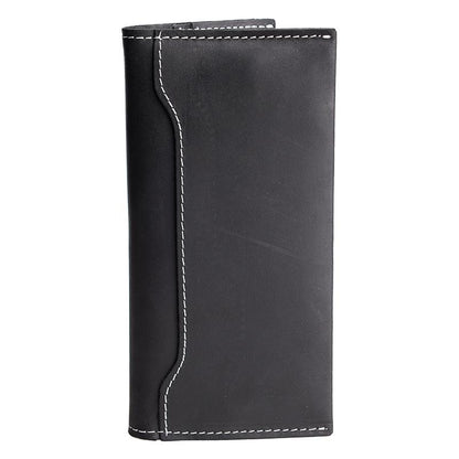 Handmade Leather Mens Clutch Wallet Cool Leather Wallet Long Phone Wallets for Men