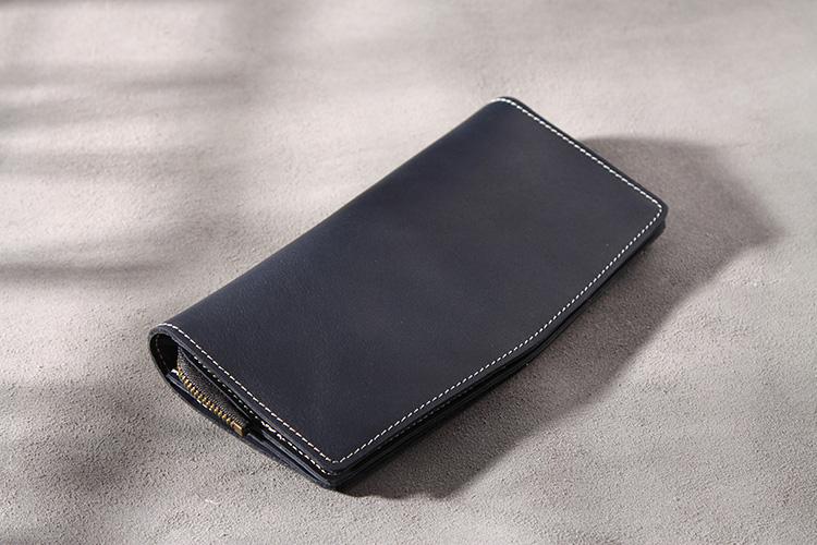 Handmade Leather Mens Clutch Wallet Cool Leather Wallet Long Phone Wallets for Men