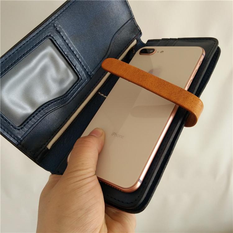 [On Sale] Handmade Vintage Mens Leather Long Wallets Cool Long Wallet for Men