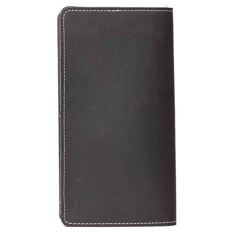 Handmade Leather Mens Clutch Wallet Cool Leather Wallet Long Phone Wallets for Men