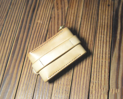 Leather Beige Mens Cigarette Case Cigarette Holder Belt Pouch with Belt Loop for Men