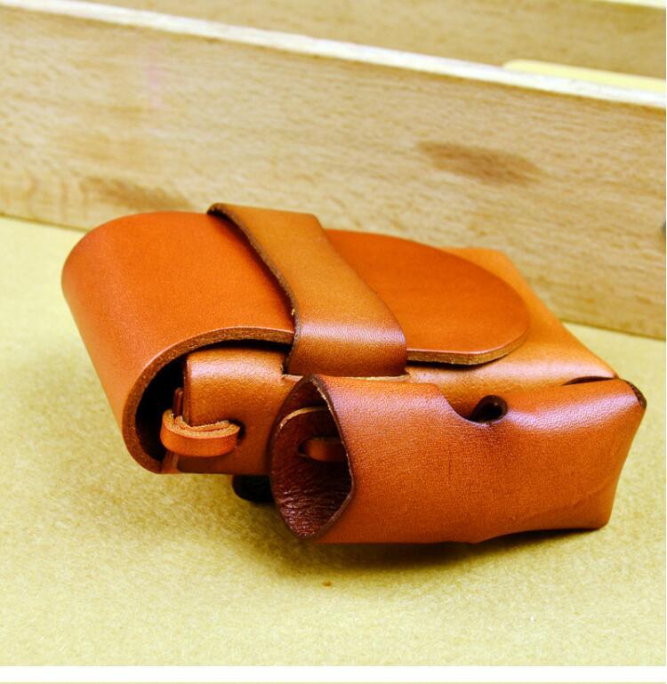 Cool Leather Mens Cigarette Case with Belt Loop Lighter Holder for Men