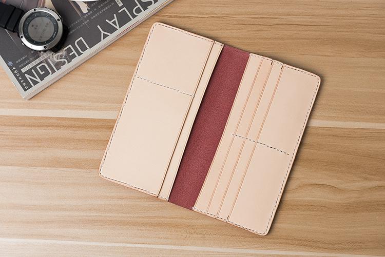 Handmade Leather Mens Clutch Wallet Cool Leather Wallet Long Phone Wallets for Men Women