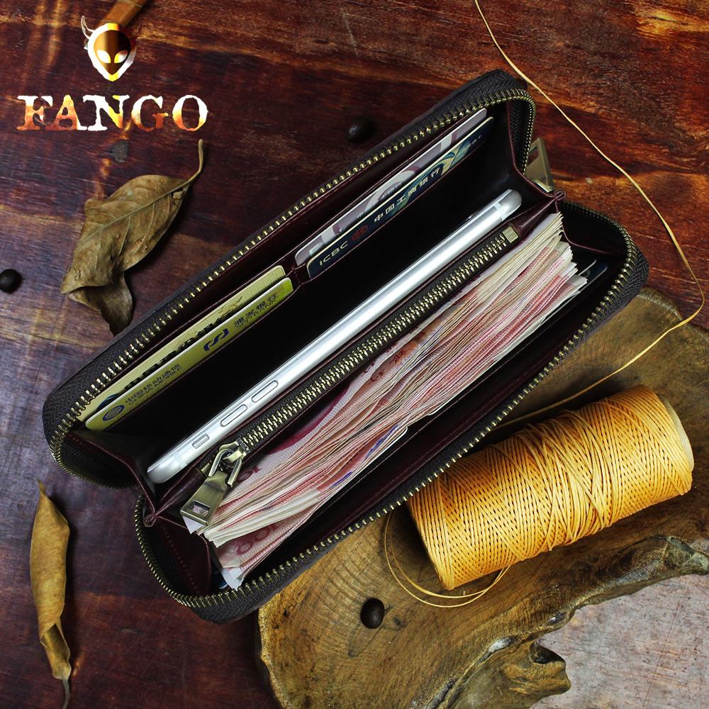 Handmade Leather Floral Mens Cool Zipper Phone Travel Long Wallet Card Holder Card Slim Clutch Wallets for Men