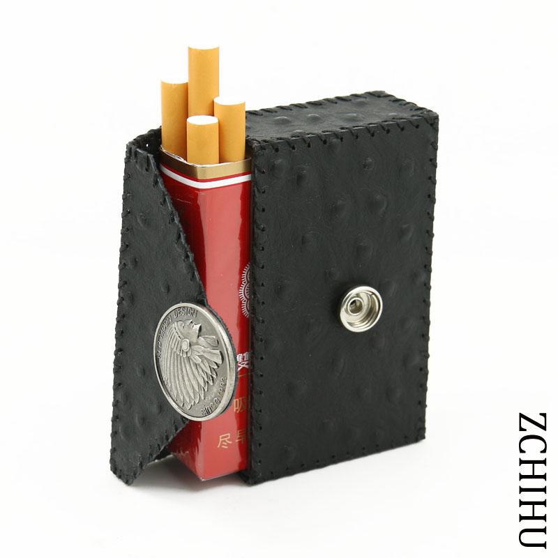 Cool Handmade Leather Mens Black Indian Cigarette Holder Case for Men