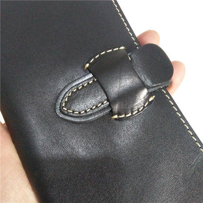 [On Sale] Handmade Vintage Mens Leather Long Wallets Cool Long Wallet for Men