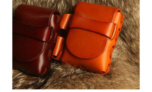 Cool Leather Mens Cigarette Holder Cigarette Case with Belt Loop Lighter Holder for Men