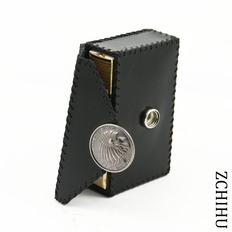 Cool Leather Mens Vintage Black Indian Cigarette Holder Case Cigarette Holder for Men