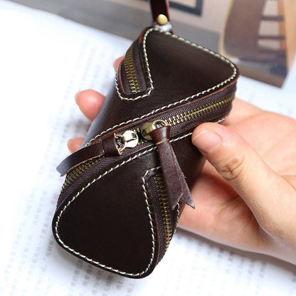 Unique Leather Key Case Car Key Wallet Men's Coin Holders Change Holder For Women