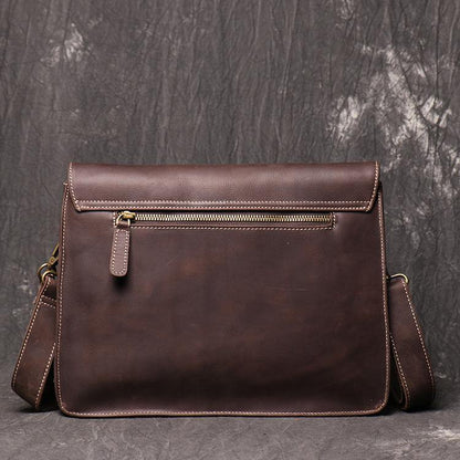 Slim Black Courier Bag Leather Mens Ipad Side Bag Portfolio Folder Messenger Bag for Men