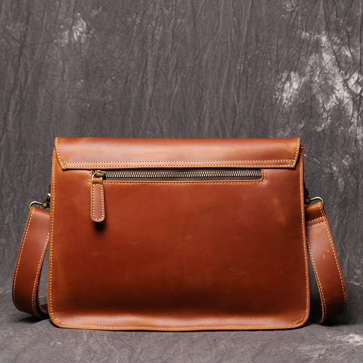 Slim Black Courier Bag Leather Mens Ipad Side Bag Portfolio Folder Messenger Bag for Men