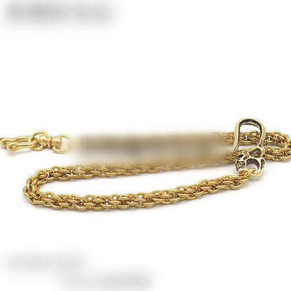 Cool Brass 18¡®¡¯ Biker Wallet Chain Skull Key Chain Wallet Chain Pants Chain For Men